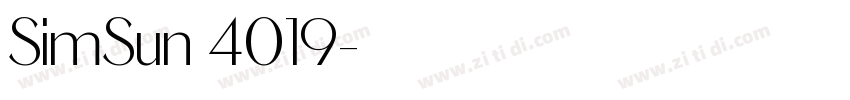SimSun 4019字体转换